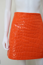Load image into Gallery viewer, Miu Miu 2015 croc mini skirt
